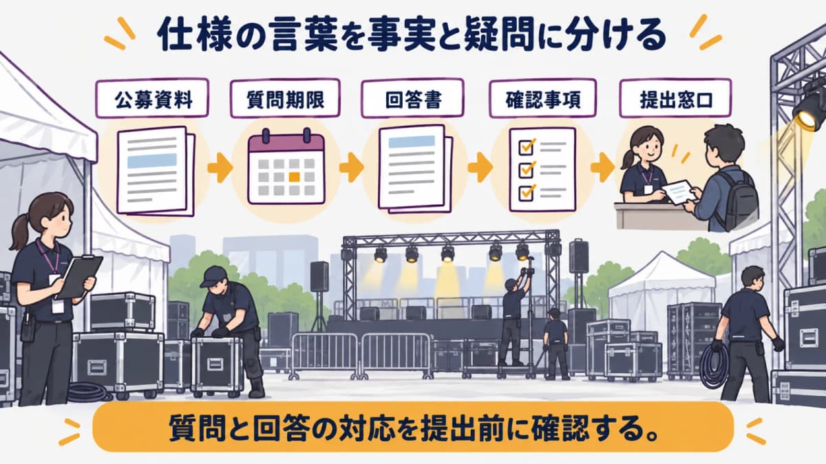 fig2:仕様の言葉を事実と疑問に分ける
