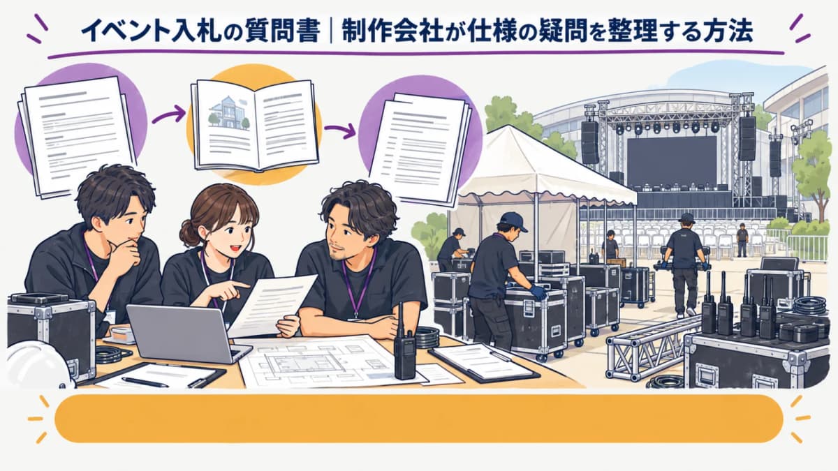 イベント入札の質問書|制作会社が仕様の疑問を整理する方法