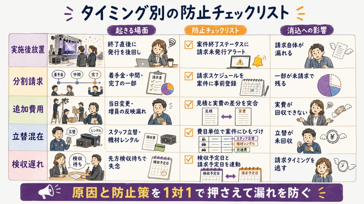 fig3:5タイミング別・原因と防止チェックリストの対応表