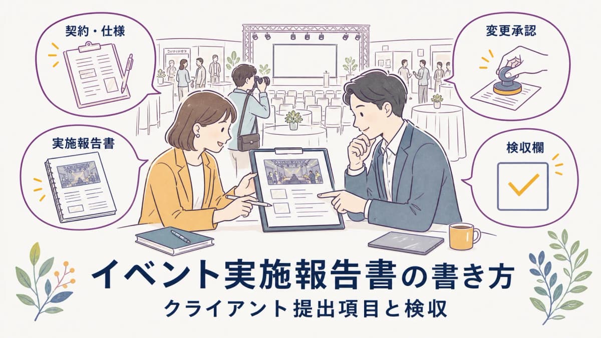 イベント実施報告書の書き方|クライアント提出項目と検収