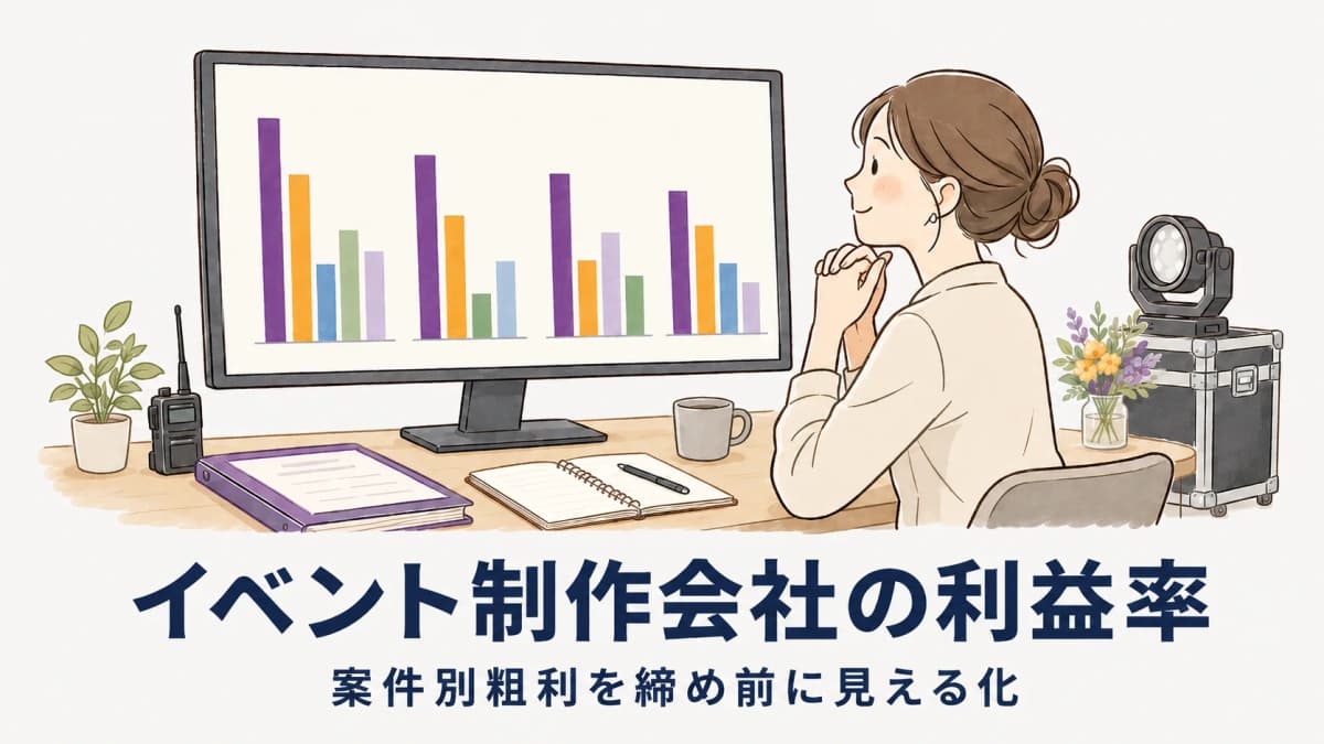 イベント制作会社の利益率が低い構造と経営改善|案件別粗利の見える化