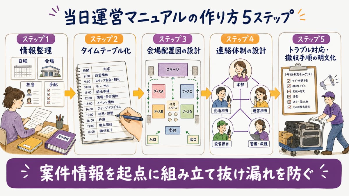 fig2:作り方5ステップのフロー