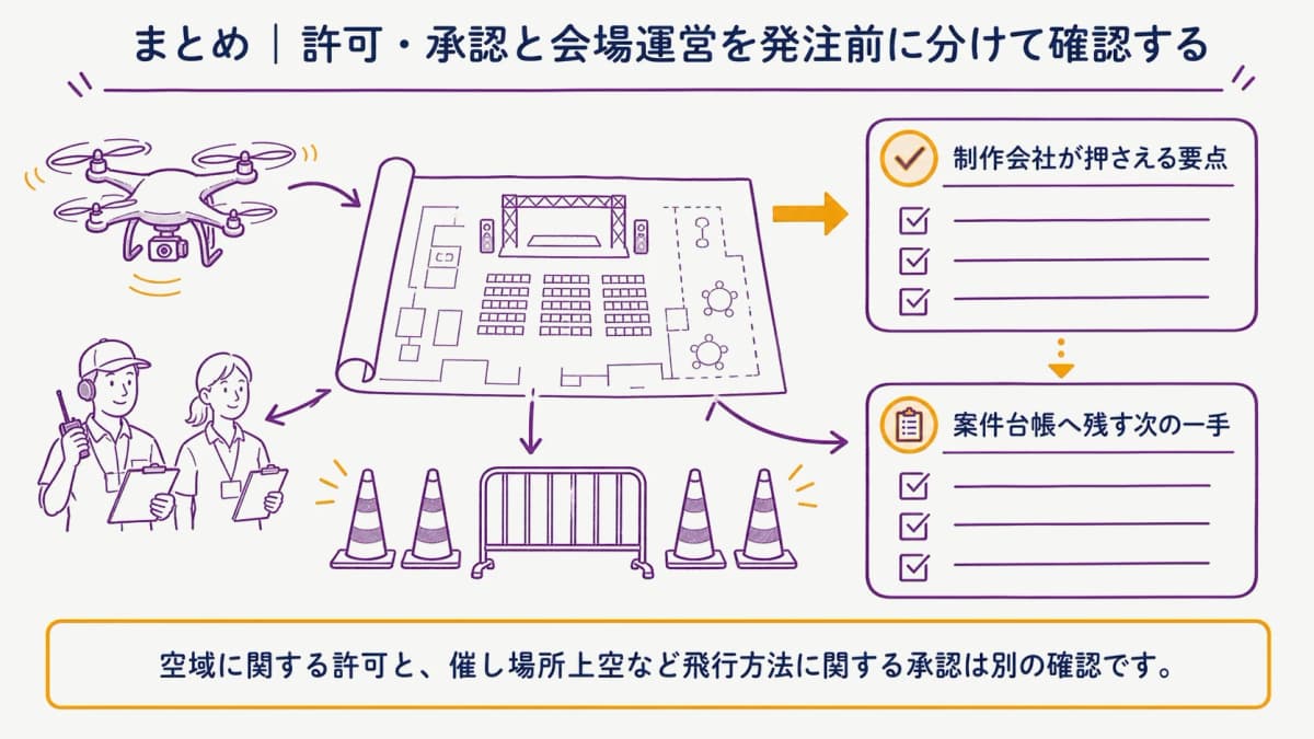 fig5:ドローン撮影を安全な会場運営へつなぐ要点