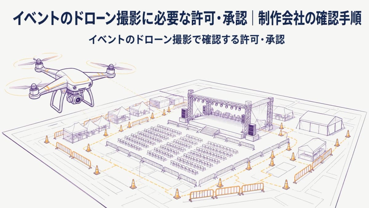 イベントのドローン撮影に必要な許可・承認|制作会社の確認手順