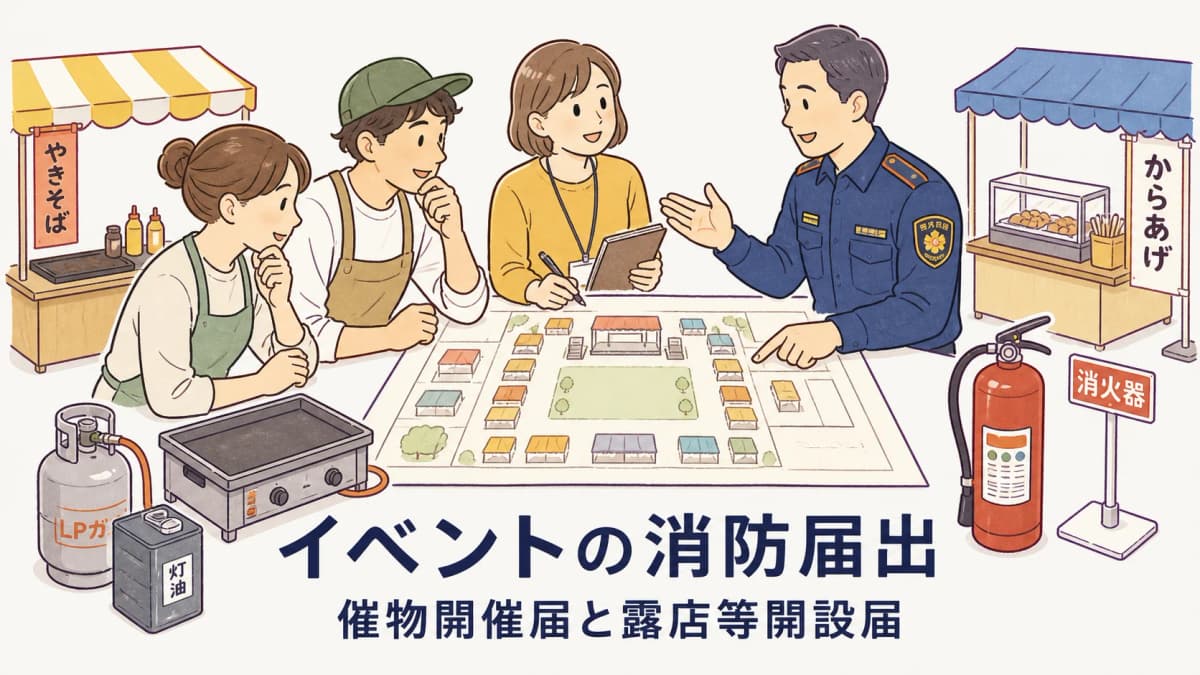 催物開催届出とは|イベントの露店等開設届との違い