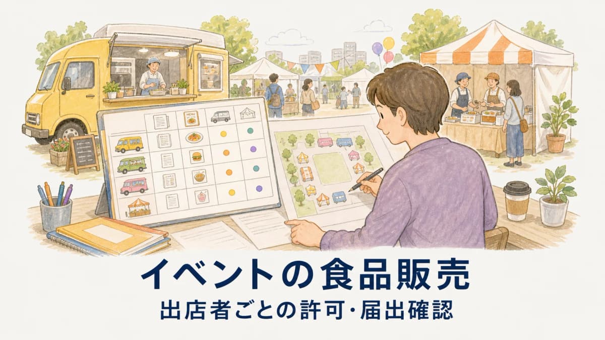 イベントの食品販売に必要な許可・届出|主催者側が集める出店書類