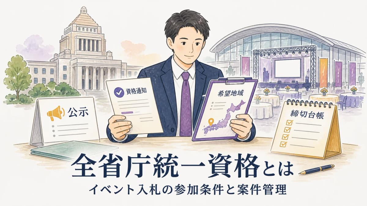 全省庁統一資格とは|イベント入札の参加条件と案件管理
