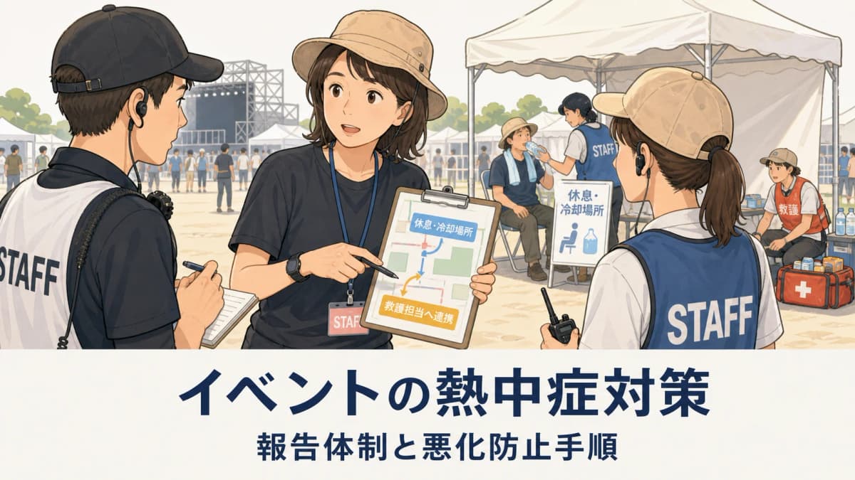 イベントの熱中症対策|報告体制と悪化防止手順の作り方【2026年版】
