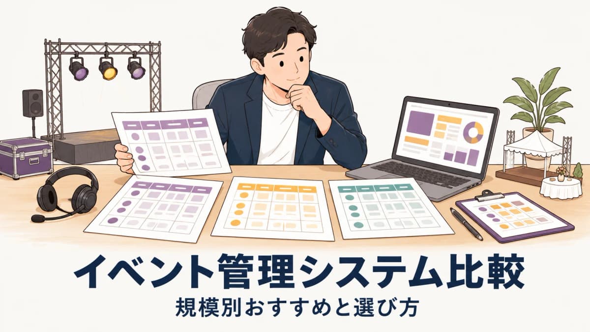 イベント制作の管理システム比較|規模別おすすめと選び方【2026年版】