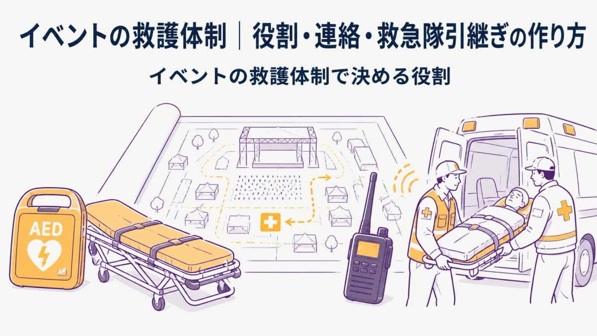 イベントの救護体制|役割・連絡・救急隊引継ぎの作り方