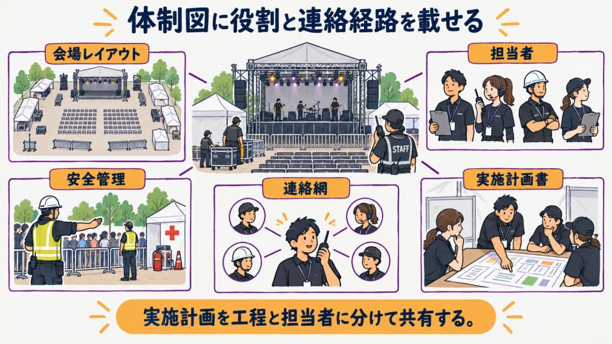 fig3:体制図に役割と連絡経路を載せる