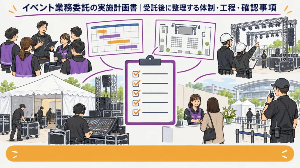 イベント業務委託の実施計画書|受託後に整理する体制・工程・確認事項