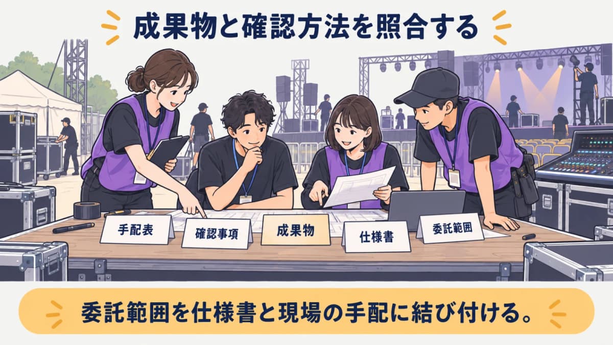 fig4:成果物と確認方法を照合する