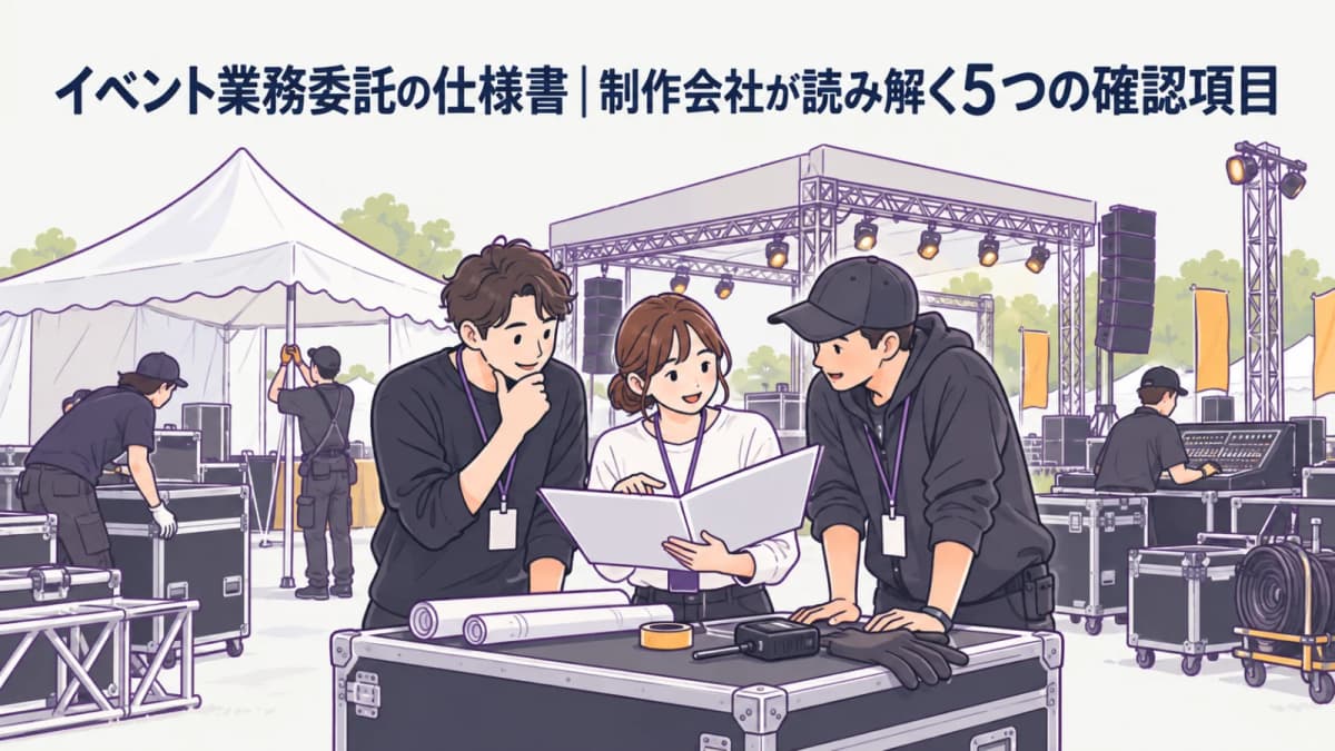 イベント業務委託の仕様書|制作会社が読み解く5つの確認項目