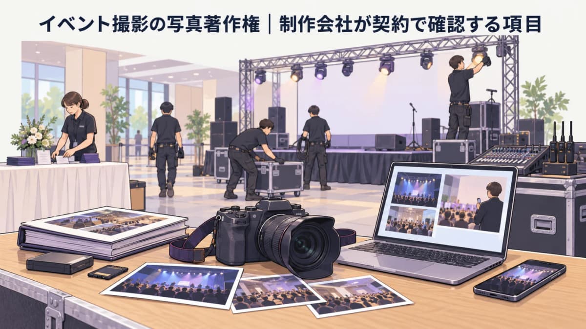 イベント撮影の写真著作権|制作会社が契約で確認する項目