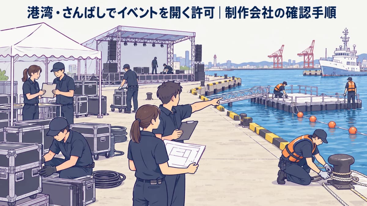 港湾・さんばしでイベントを開く許可|制作会社の確認手順