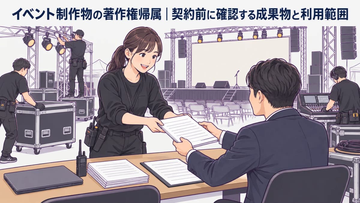 イベント制作物の著作権帰属|契約前に確認する成果物と利用範囲