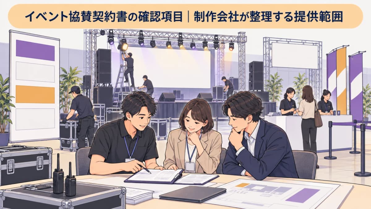 イベント協賛契約書の確認項目|制作会社が整理する提供範囲