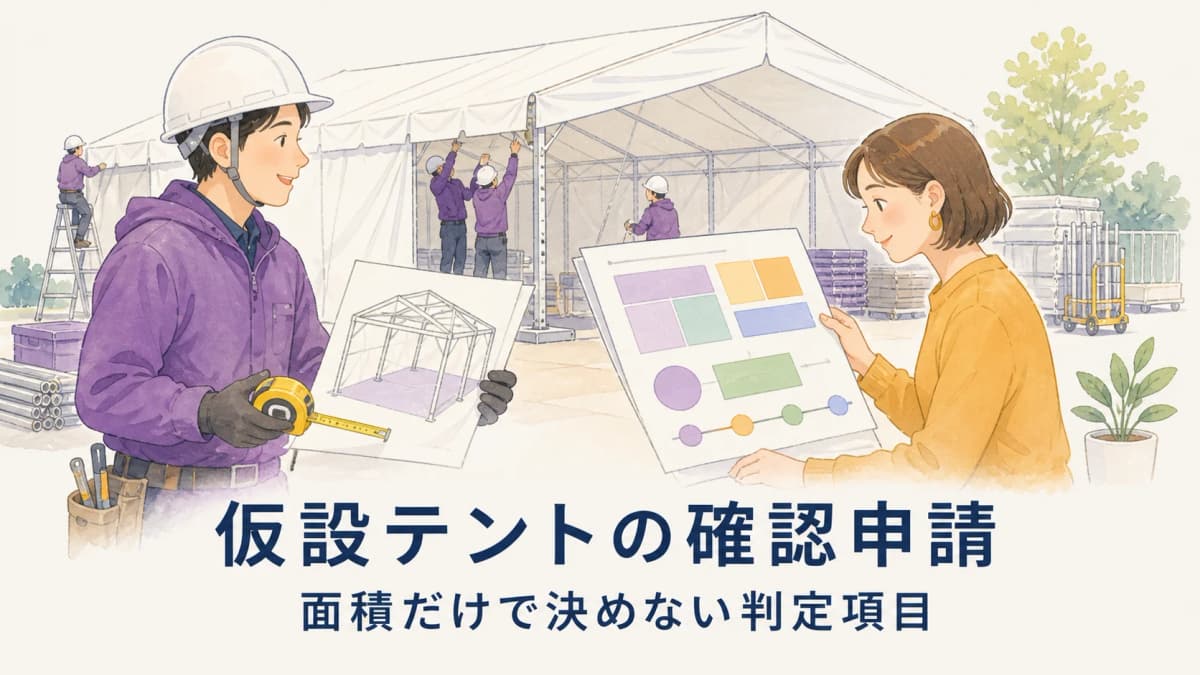 仮設テントの確認申請は必要?イベント前の判定項目と確認先