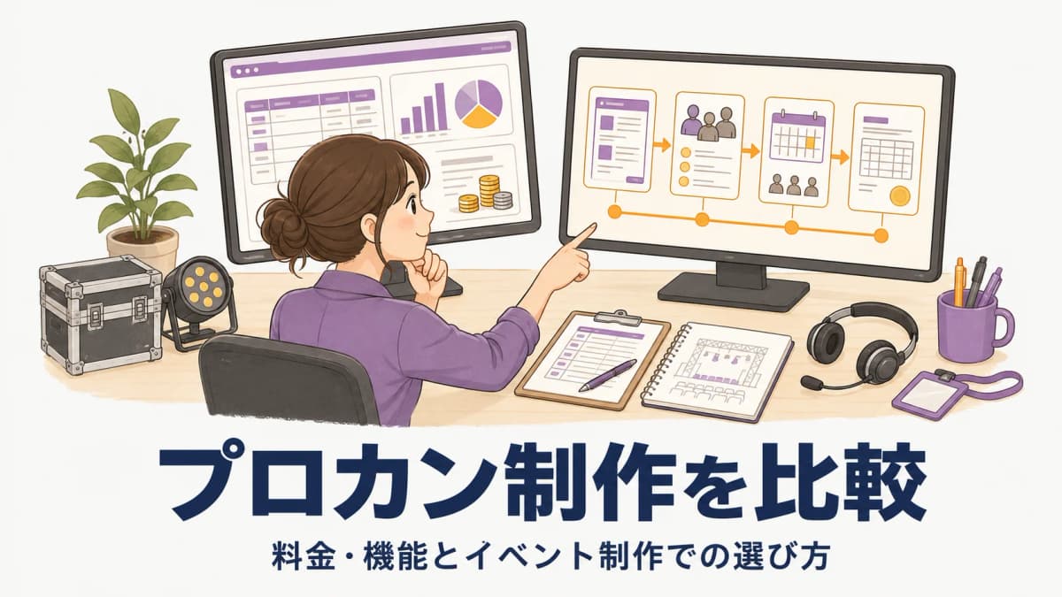 プロカン制作の料金・機能を比較|イベント制作での選び方